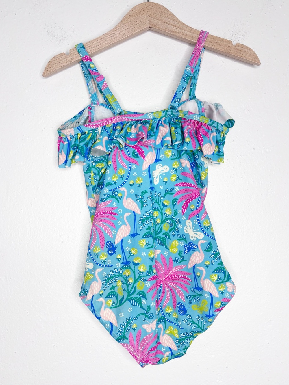 Boden Ruffle Tropical Swimsuit Size 4-5yrs